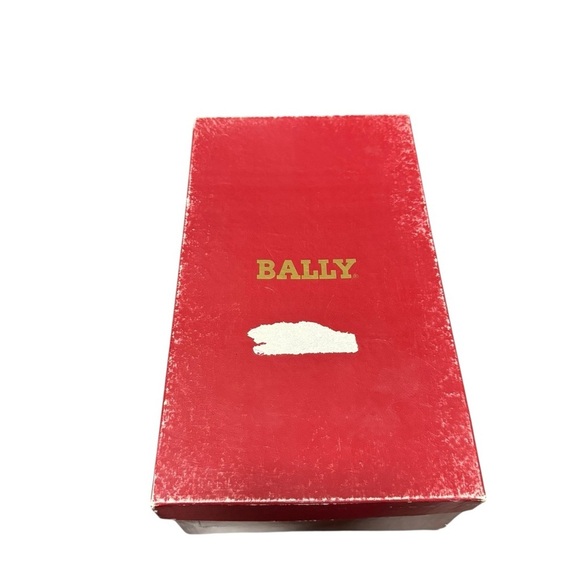 Bally Women's  Red Leather Flat Classic Loafers Size 7 With Box Preppy Logo - Picture 10 of 13